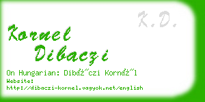 kornel dibaczi business card